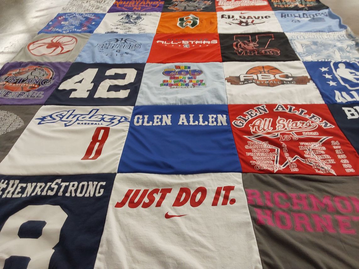 T-shirt quilt featuring glen allen all stars, richmond hornets by Jan from VA