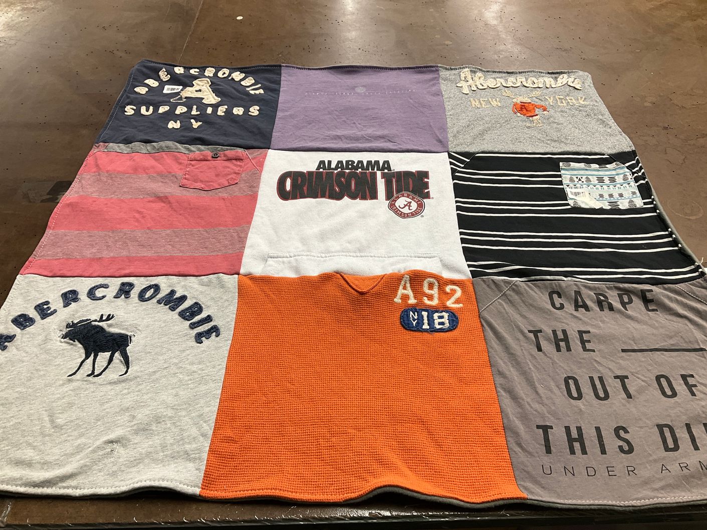 T-shirt quilt from university of alabama by Kimberly from OH
