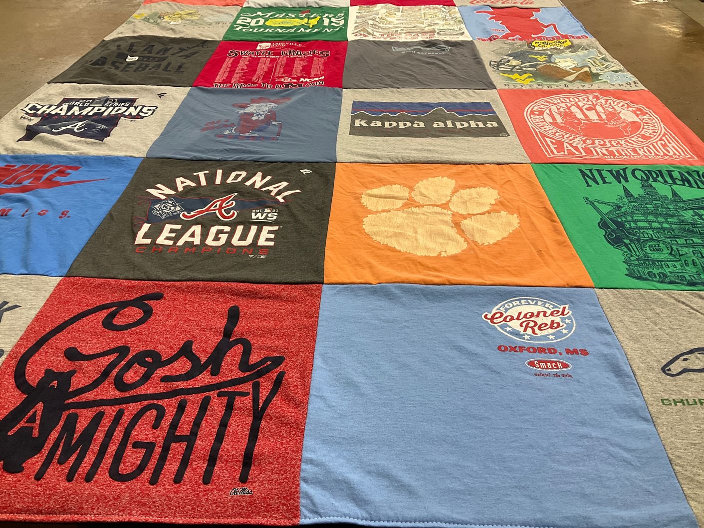 T-shirt quilt featuring atlanta braves by Susie from GA