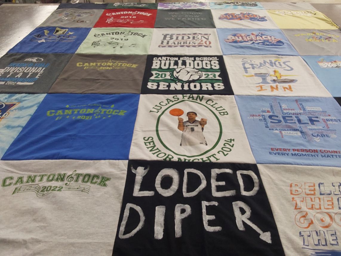 T-shirt quilt from canton high school by Emma from MA