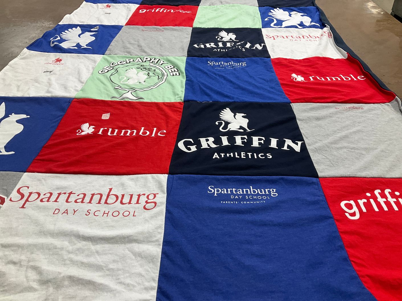 T-shirt quilt from spartanburg day school by Julia from SC