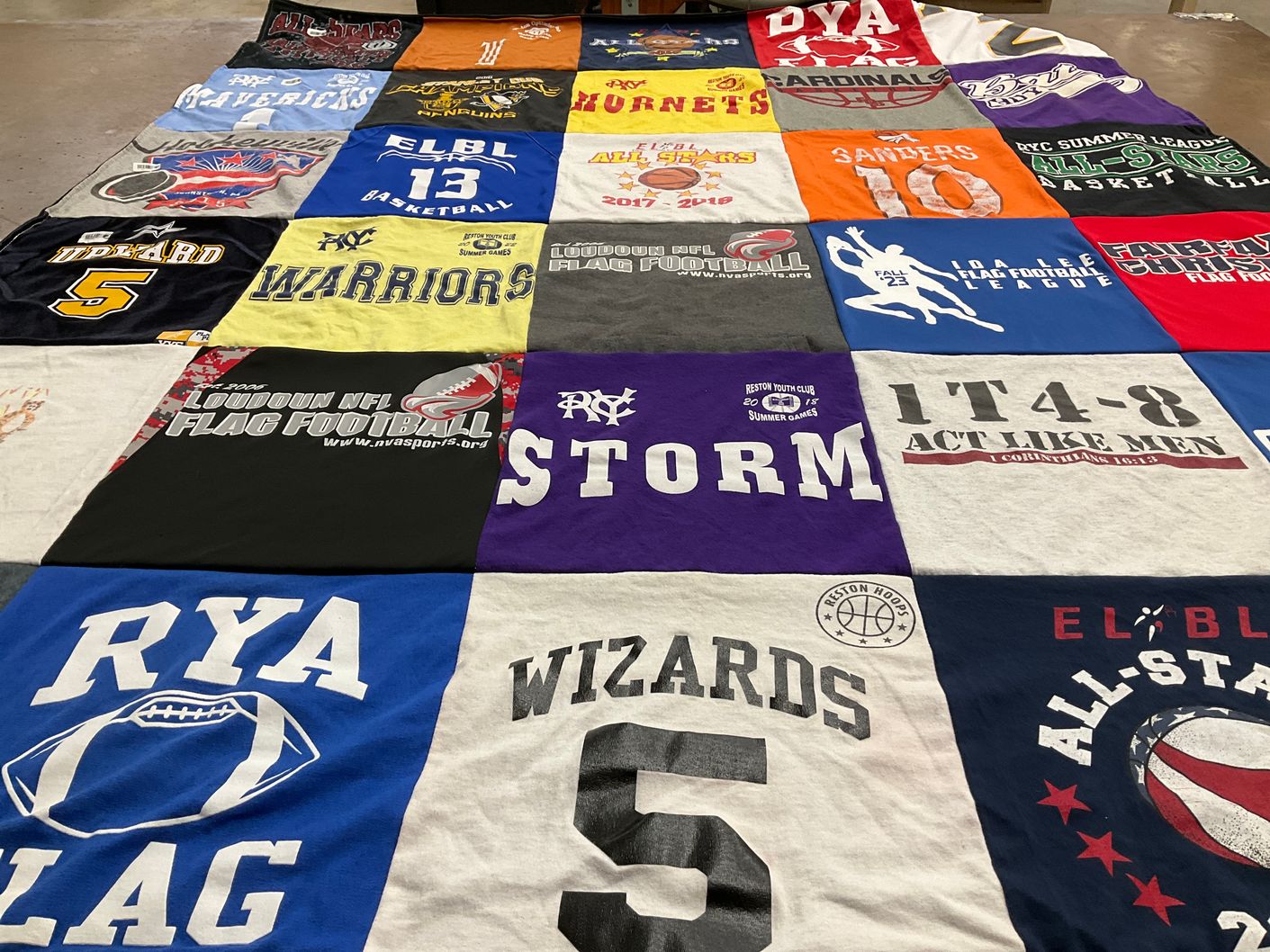 T-shirt quilt featuring reston youth, ryan by Leanne from VA