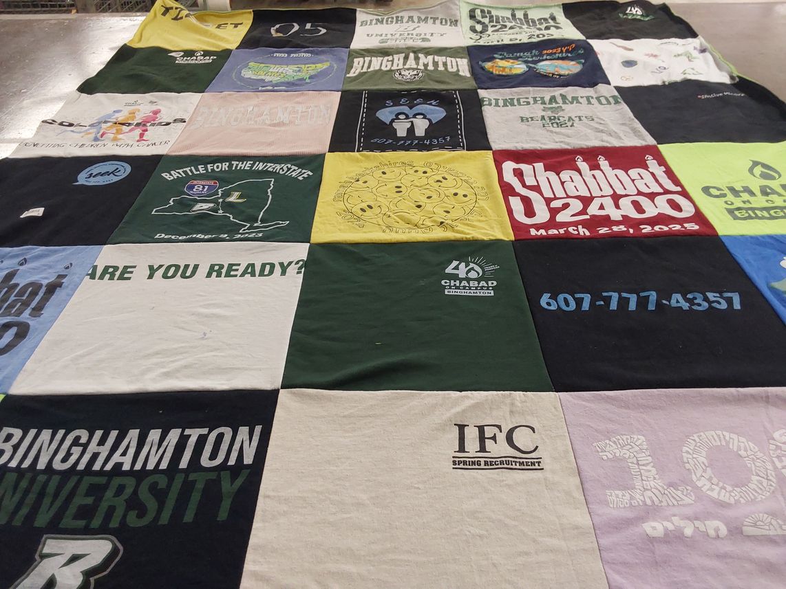 T-shirt quilt featuring binghamton bearcats by Bruce from NJ