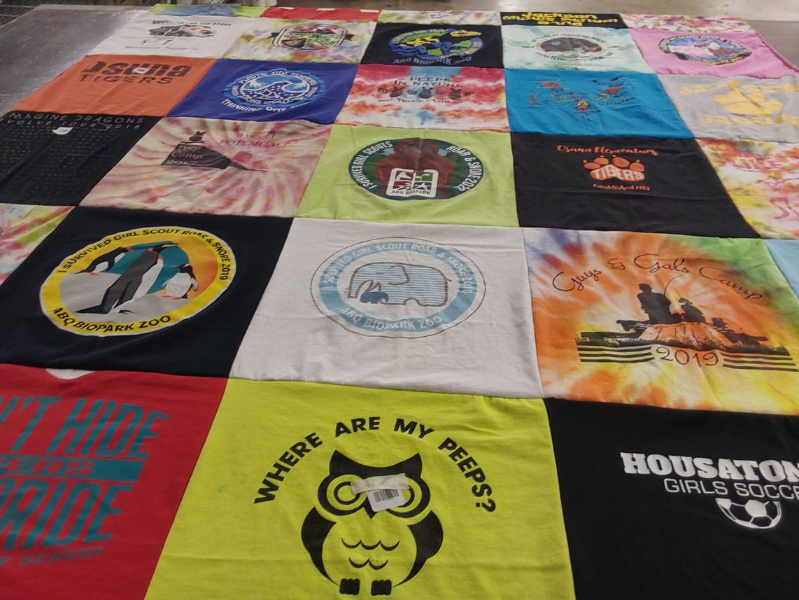 T-shirt quilt from houston high school by Elizabeth from NM