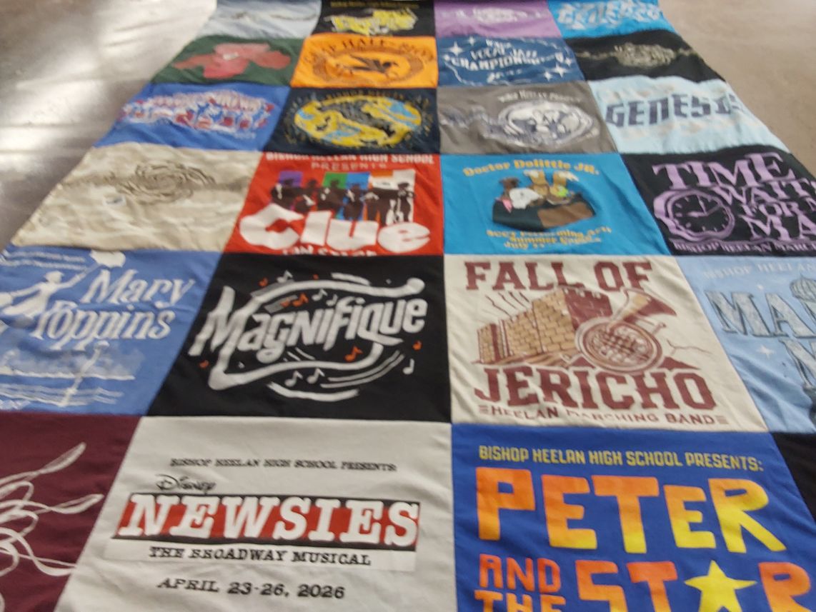 T-shirt quilt from bishop heelan high school by Kristen from IA