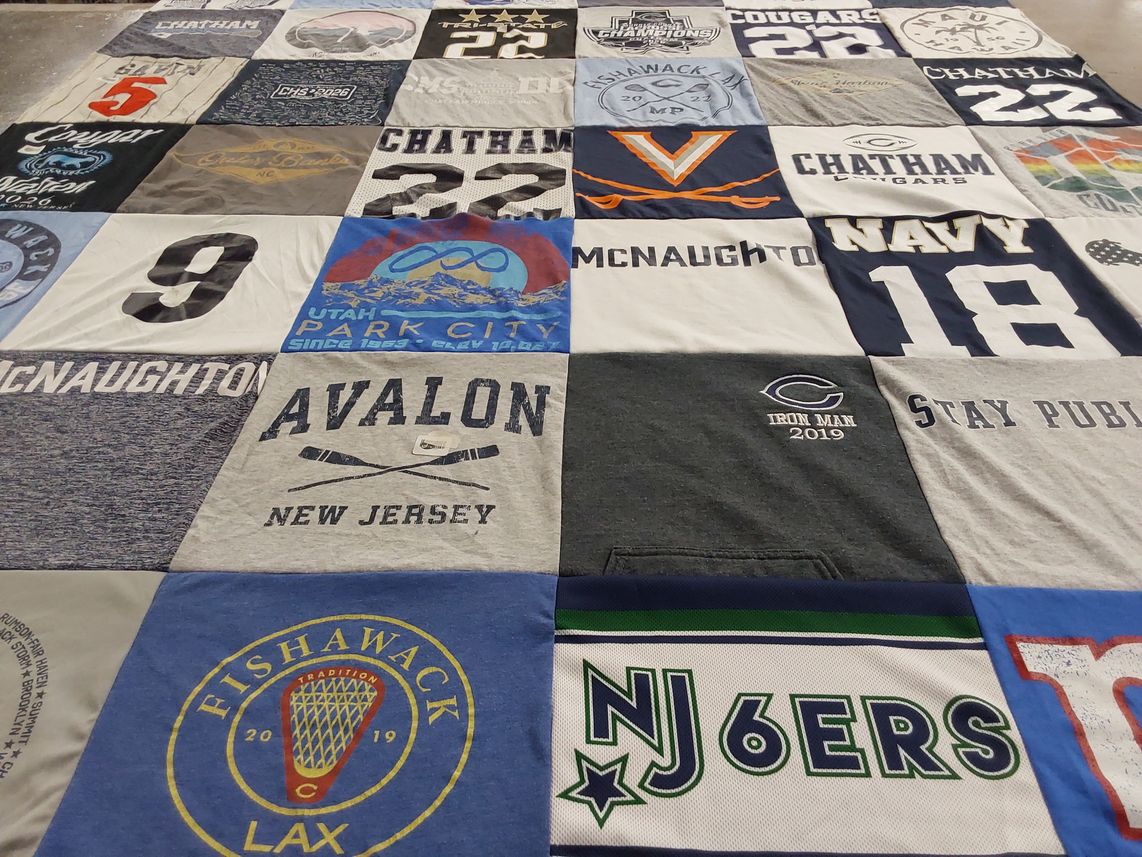 T-shirt quilt featuring nj 6ers by Elizabeth from NJ