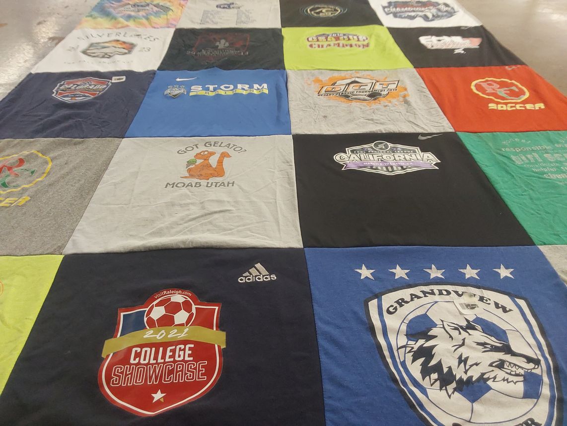 T-shirt quilt from grandview university by Sandra from CO