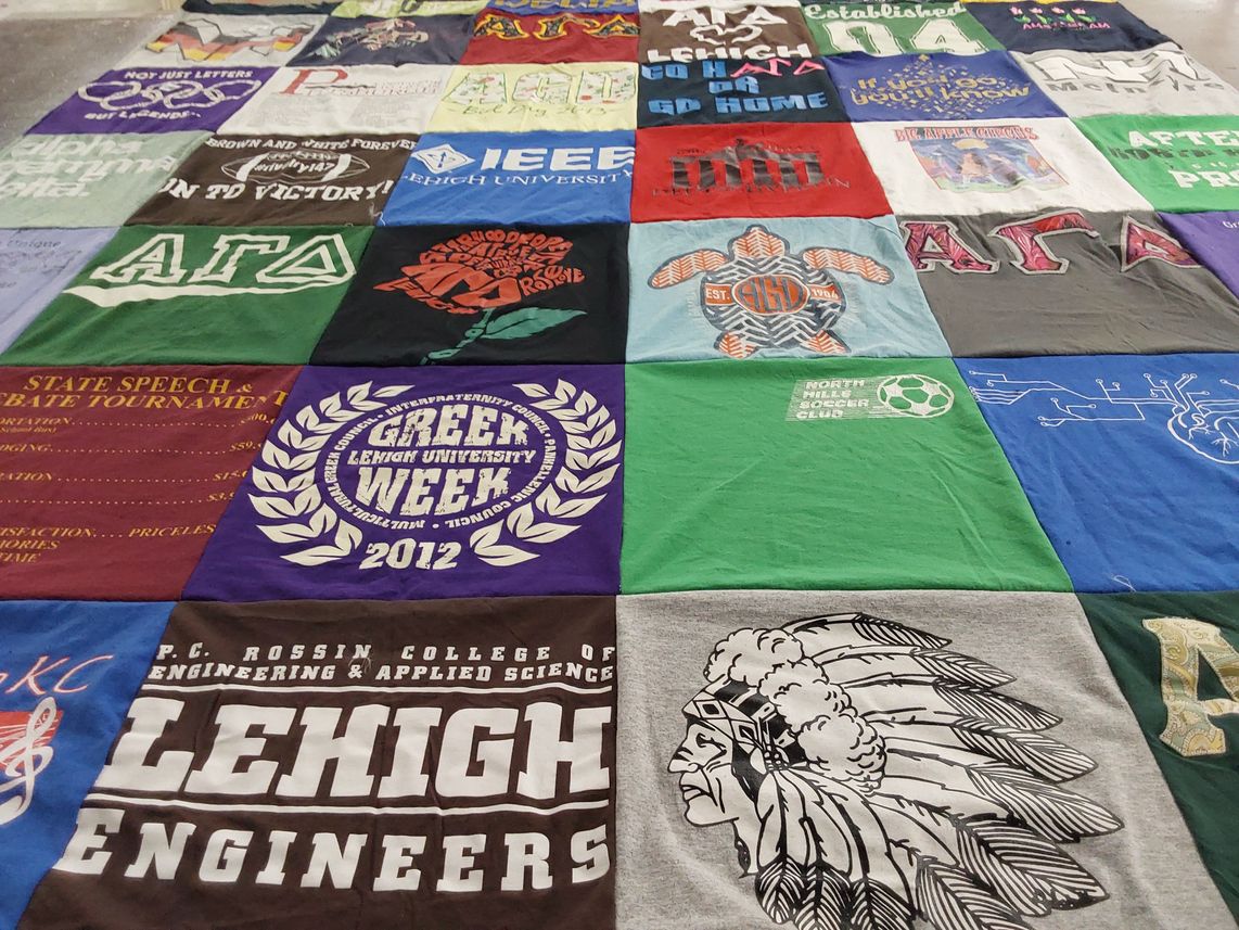 T-shirt quilt from lehigh university by STEPHANIE from MD