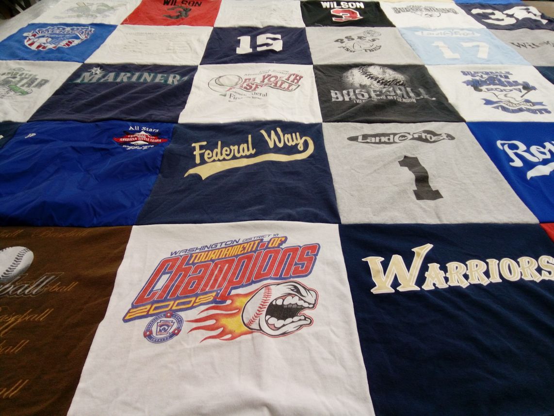 T-shirt quilt featuring federal way warriors by Kim from WA