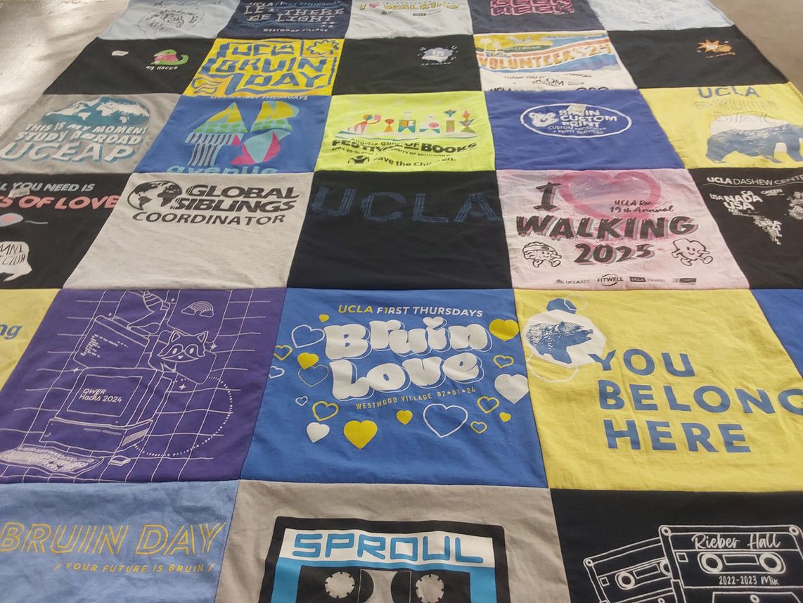 T-shirt quilt from university of california, los angeles by Usha from TX
