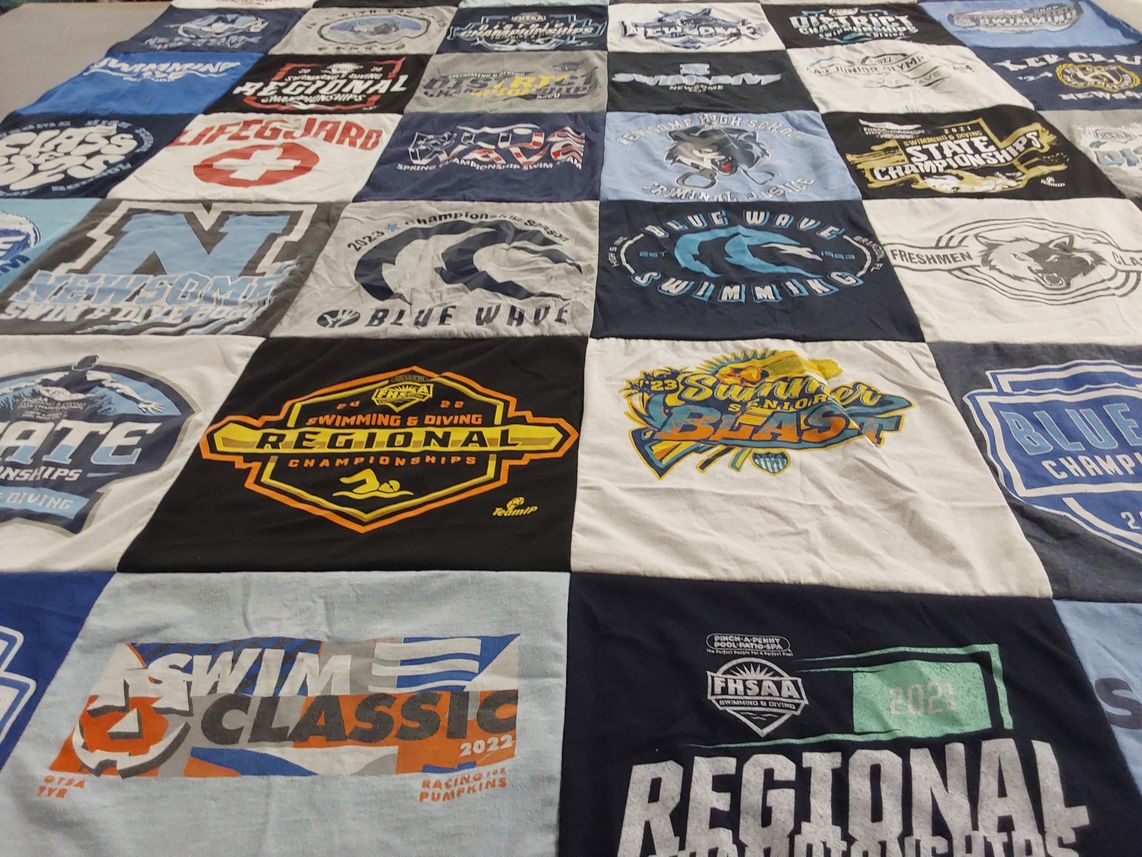 T-shirt quilt from new smyrna beach high school by Tara from AZ