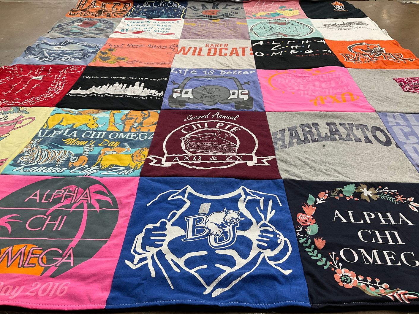 T-shirt quilt from baker university by Olivia from TX