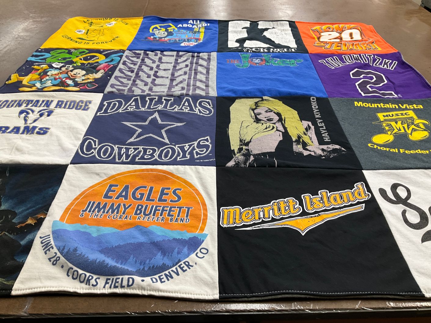 T-shirt quilt featuring dallas cowboys by David from FL