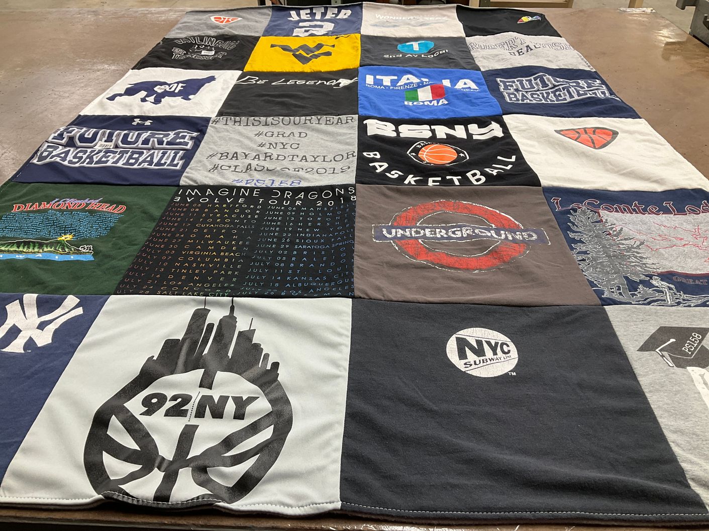 T-shirt quilt from bayard taylor high school by Desiree from NY