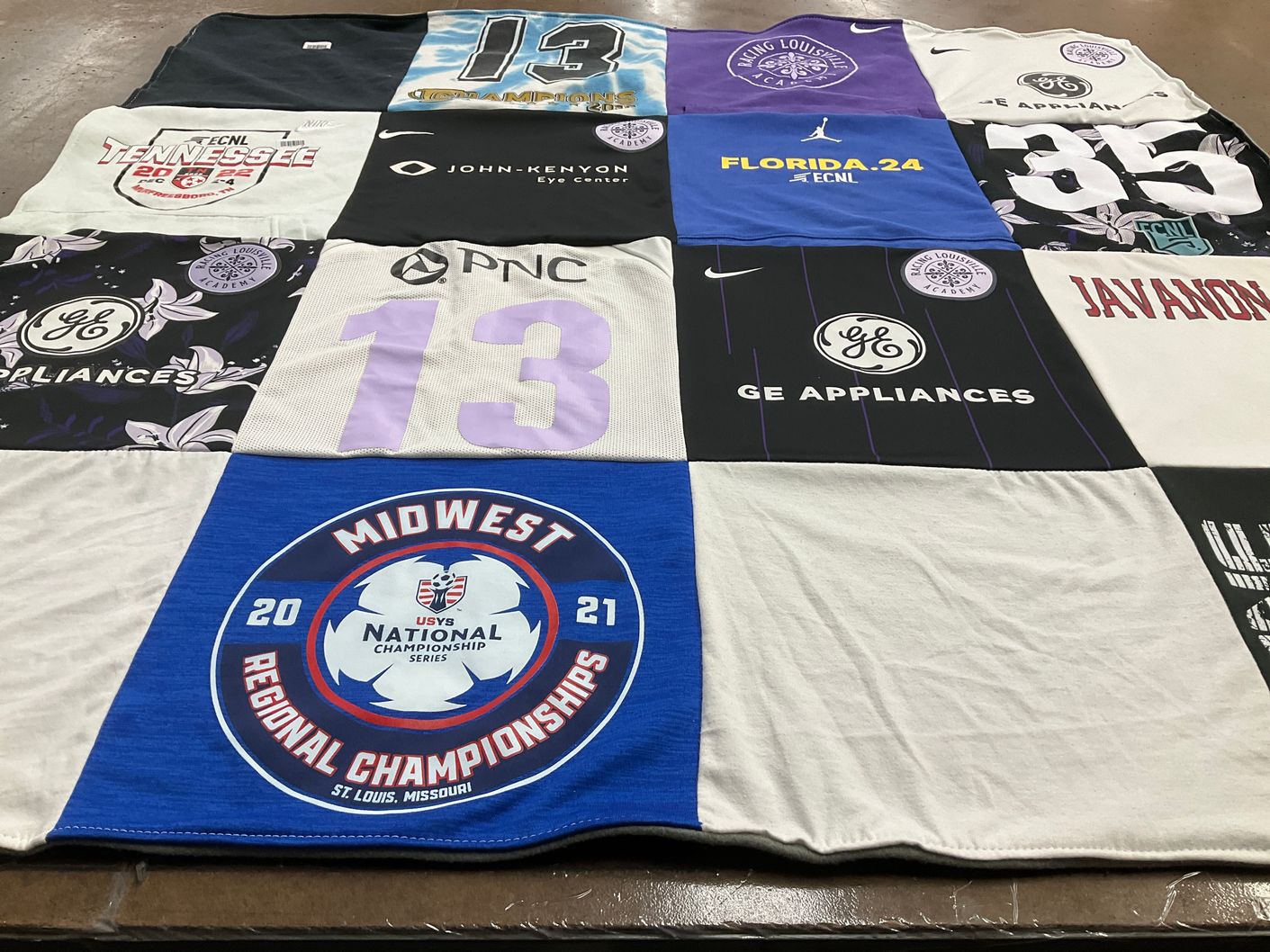 T-shirt quilt from king louis academy by Dana from KY