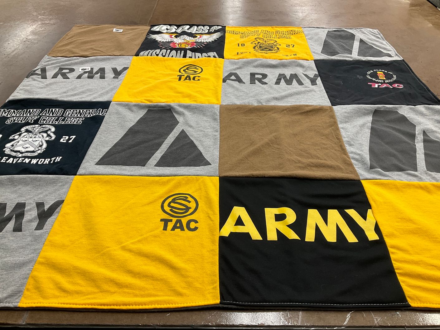 T-shirt quilt from command and general staff college by Justine from PA