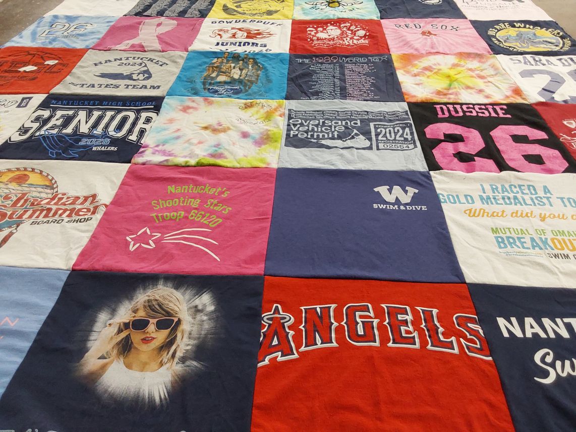 T-shirt quilt featuring nantucket whalers by Kristen from MA