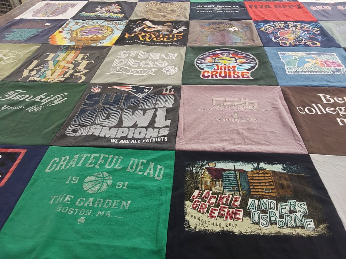 T-shirt quilt featuring new england patriots by betsy from FL