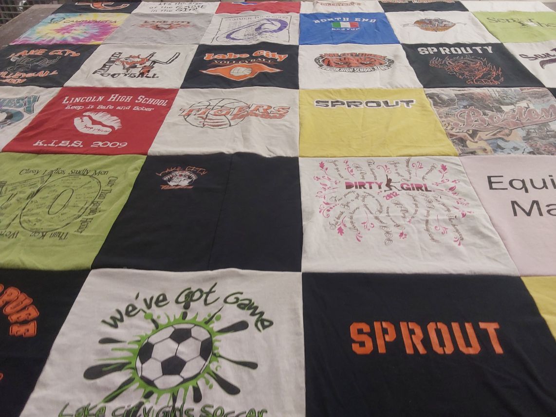 T-shirt quilt featuring lake city tigers by Kayla from MN