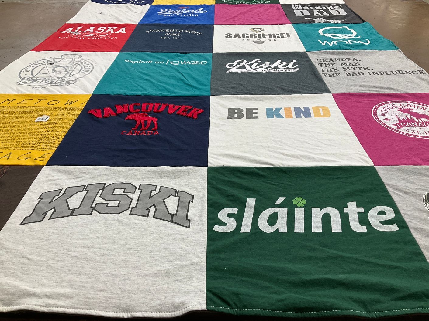T-shirt quilt from kiski school by David from PA