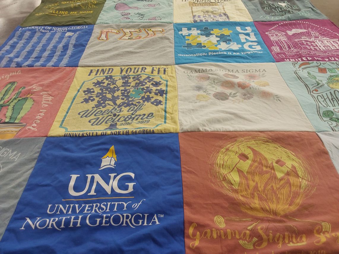 T-shirt quilt from university of north georgia by Shannon from GA