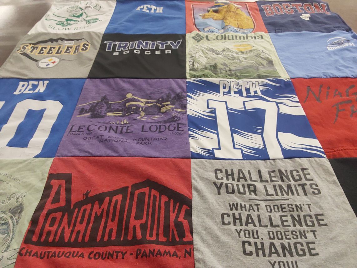 T-shirt quilt featuring peth soccer team by Jill from PA