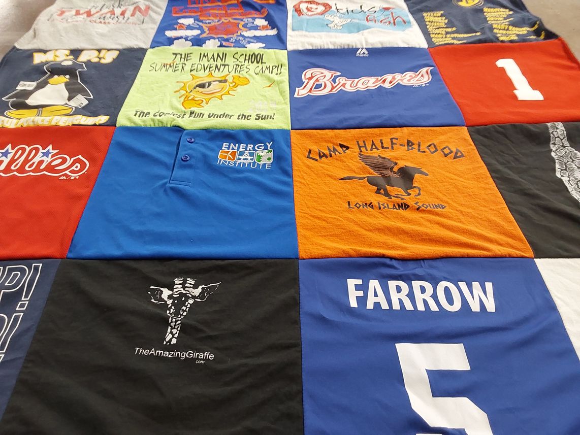 T-shirt quilt featuring atlanta braves by Tineace from TX