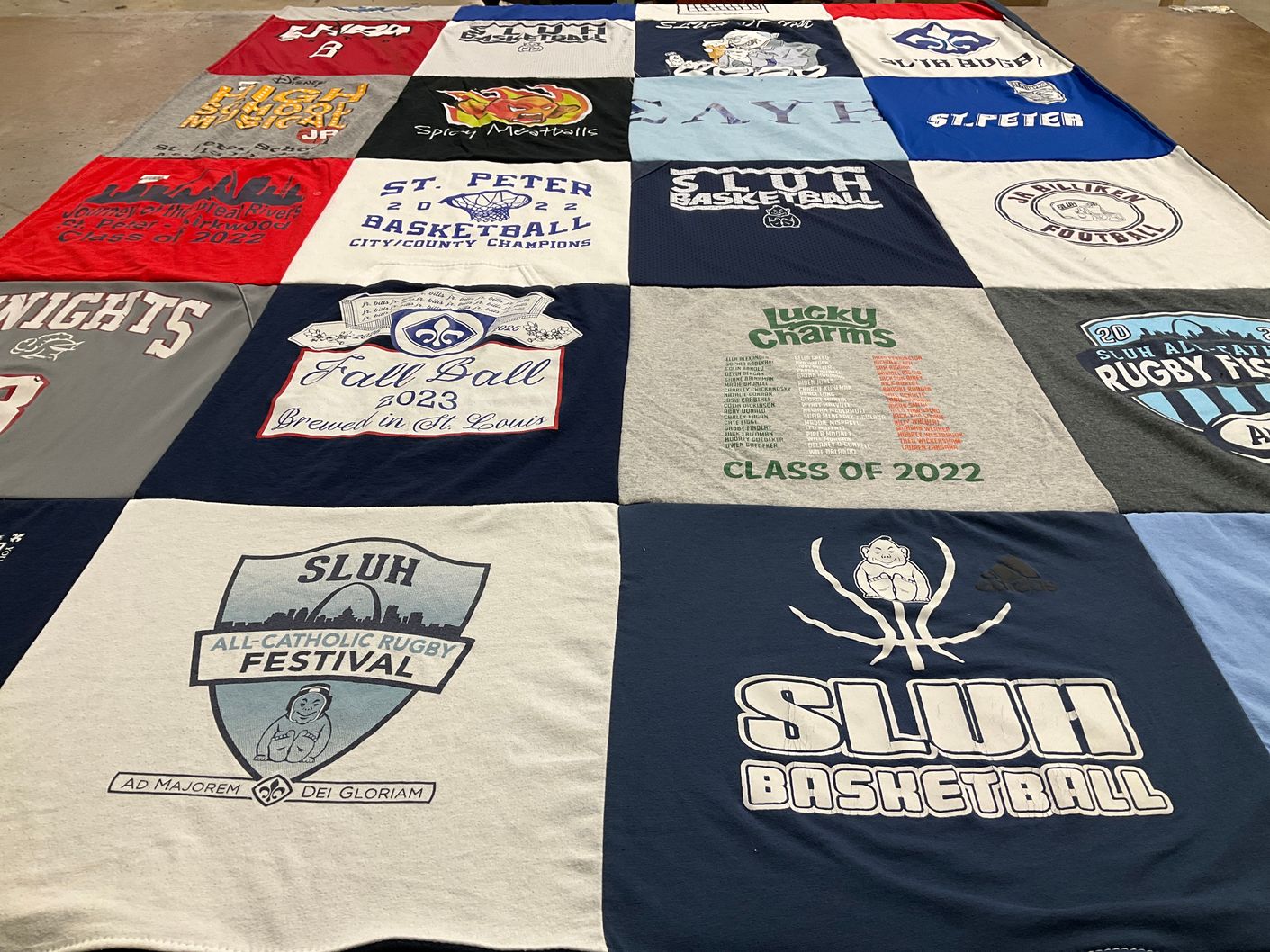 T-shirt quilt featuring st, louis by Natalie from MO
