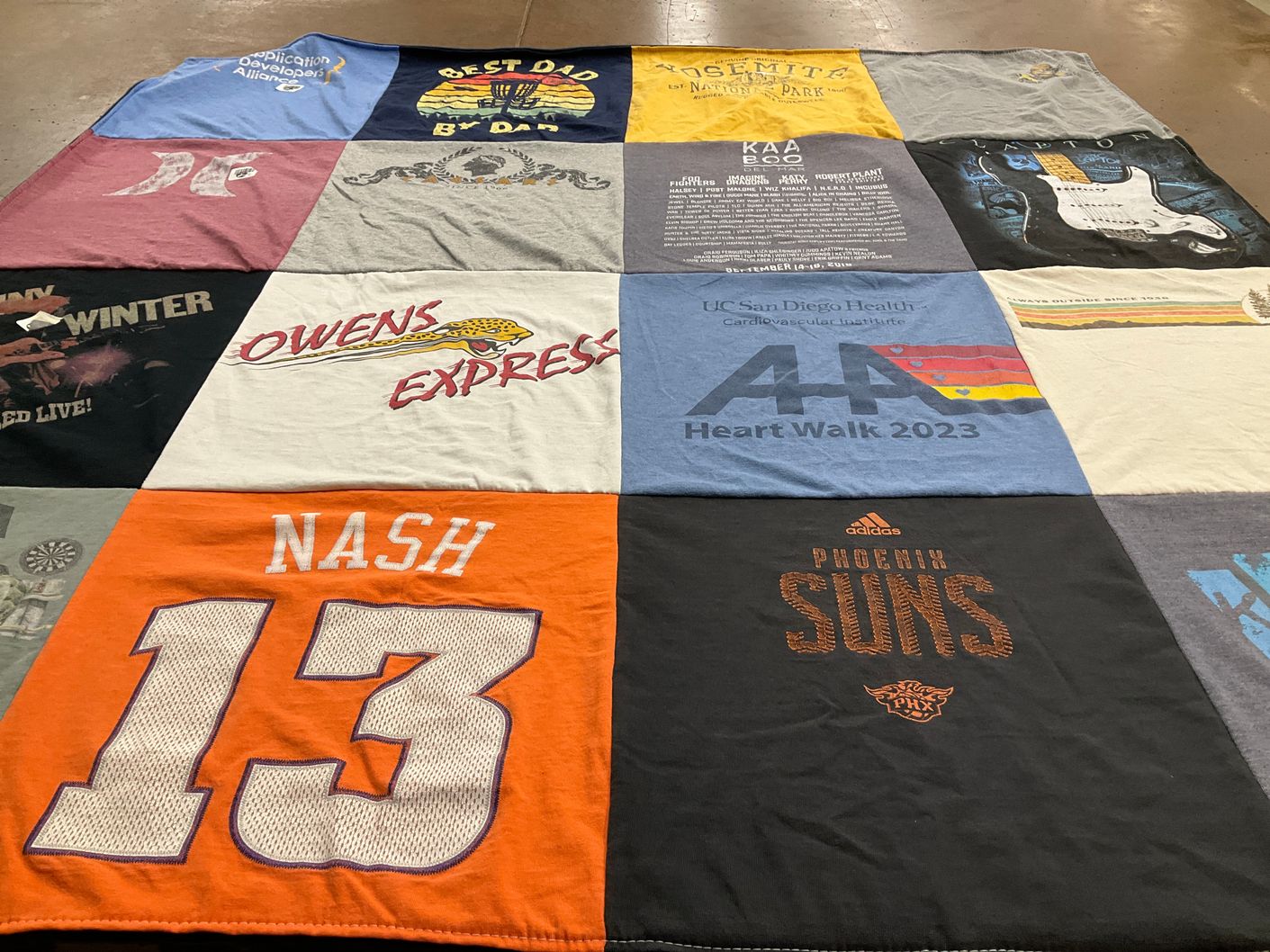 T-shirt quilt featuring phoenix suns by Heather from CA