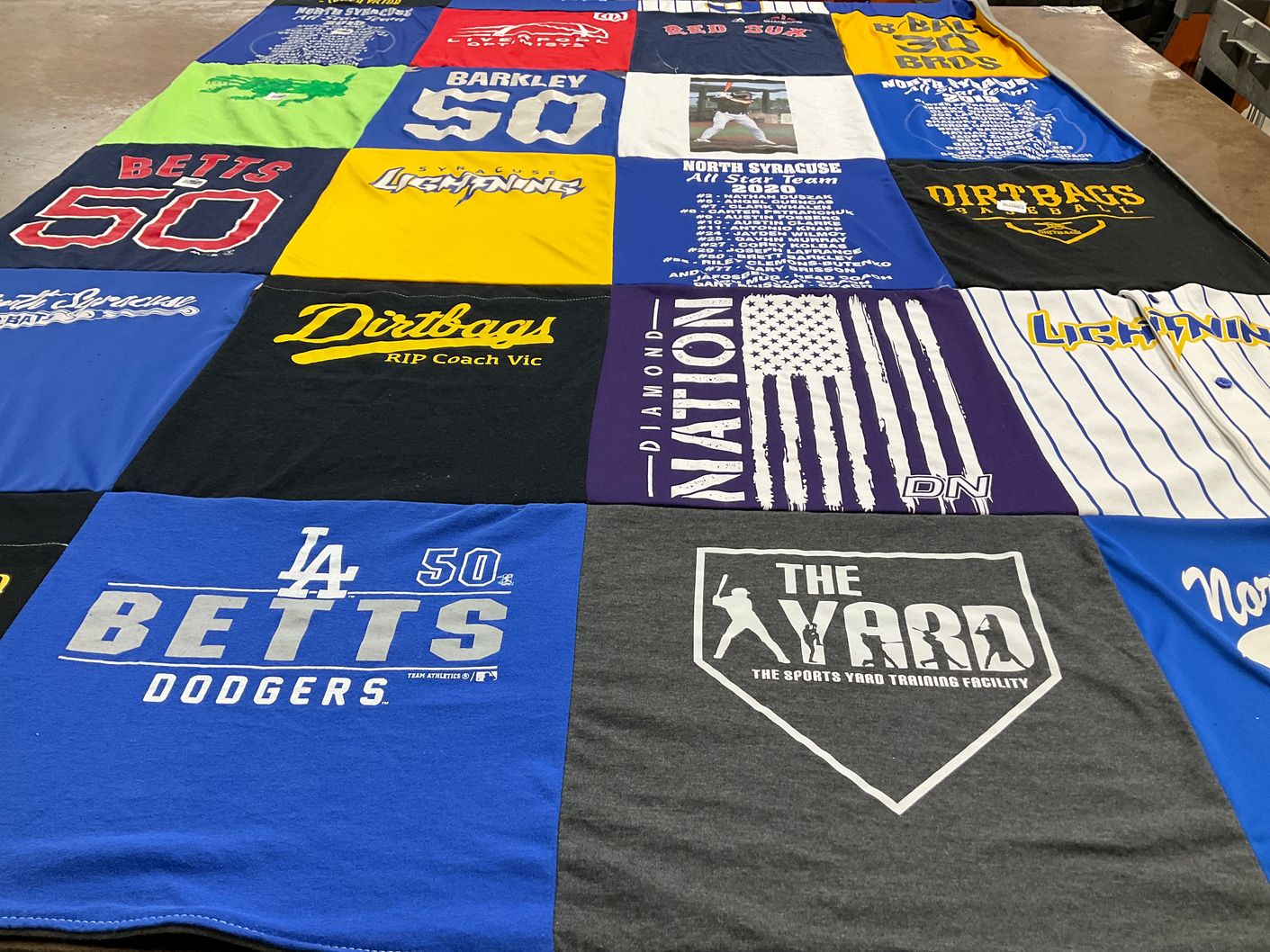 T-shirt quilt featuring syracuse lightning, north syracuse all star team by Shannon from NY
