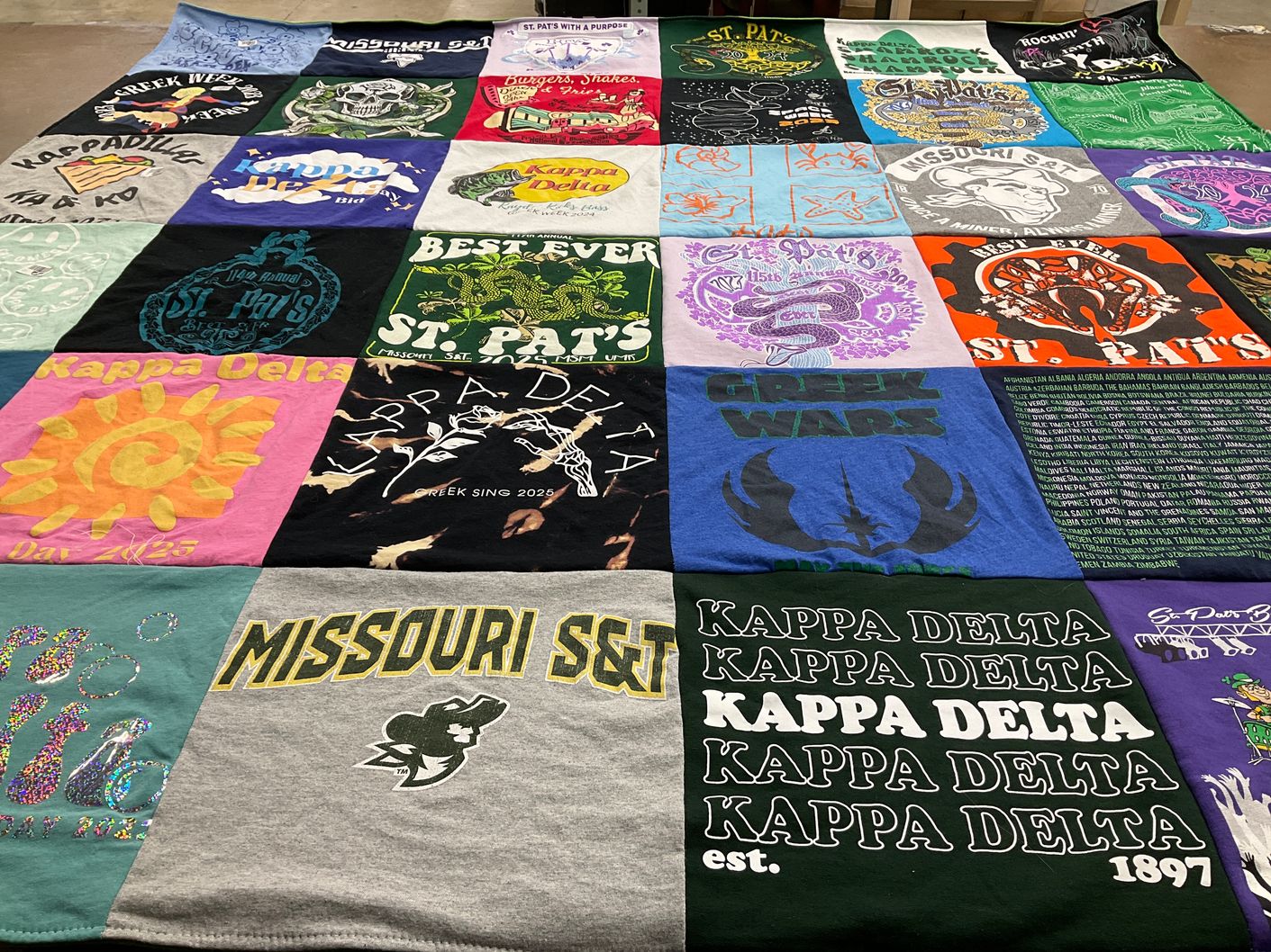 T-shirt quilt from missouri university of science and technology by Andrea from IA