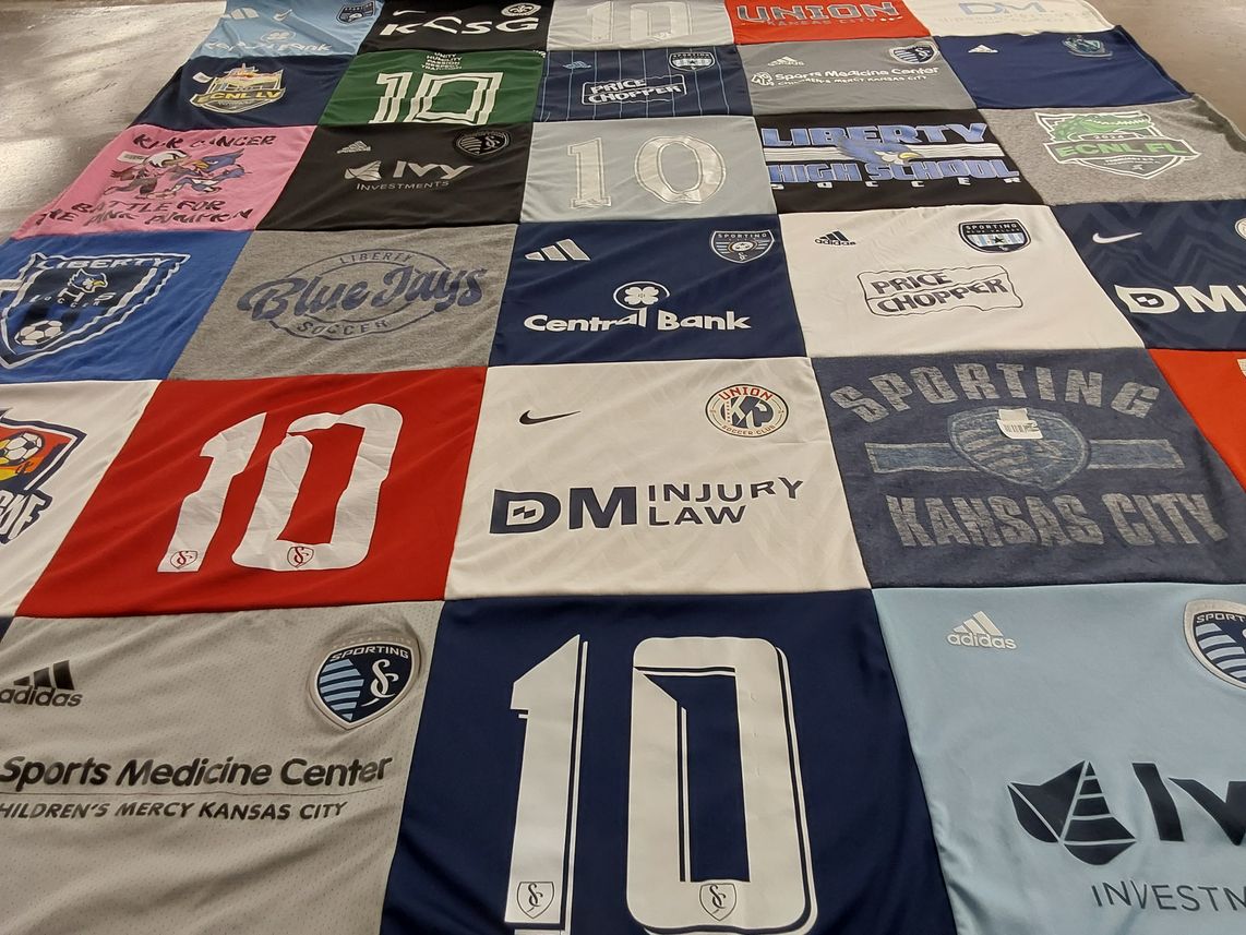 T-shirt quilt featuring sporting kansas city by Kathy from MO