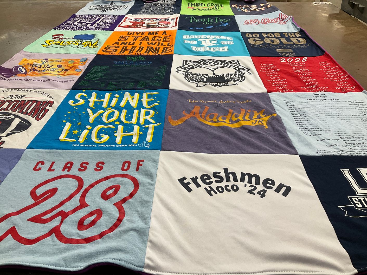 T-shirt quilt from rosemark academy by Jenny from TN