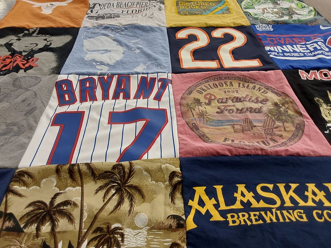 T-shirt quilt featuring chicago cubs by Mary from IL