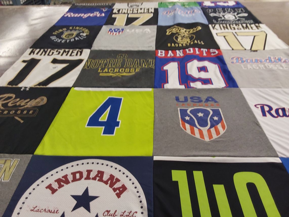 T-shirt quilt featuring bandits, kingsmen by Chris from IN