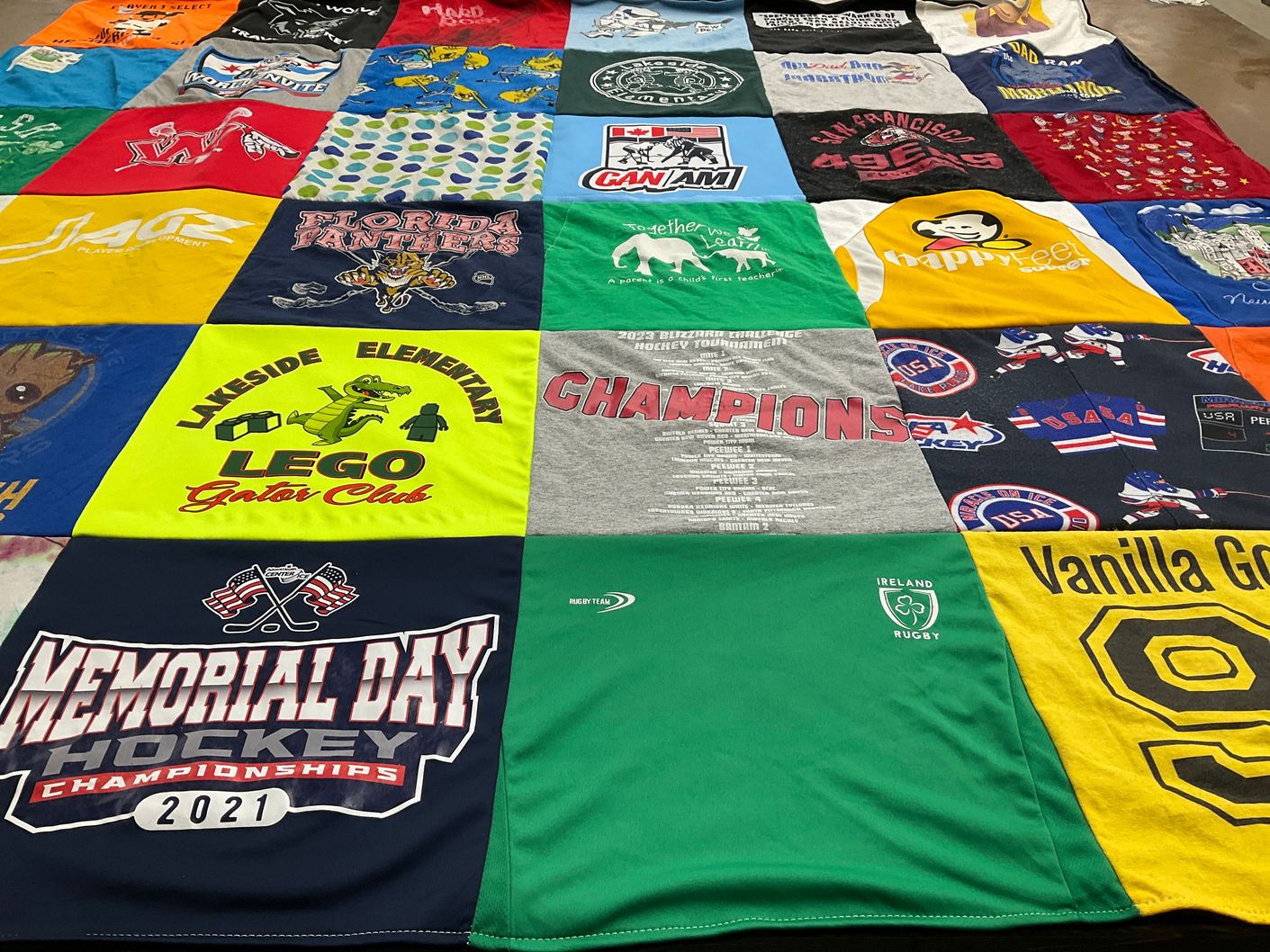 T-shirt quilt featuring florida panthers by Jacqulin from MD