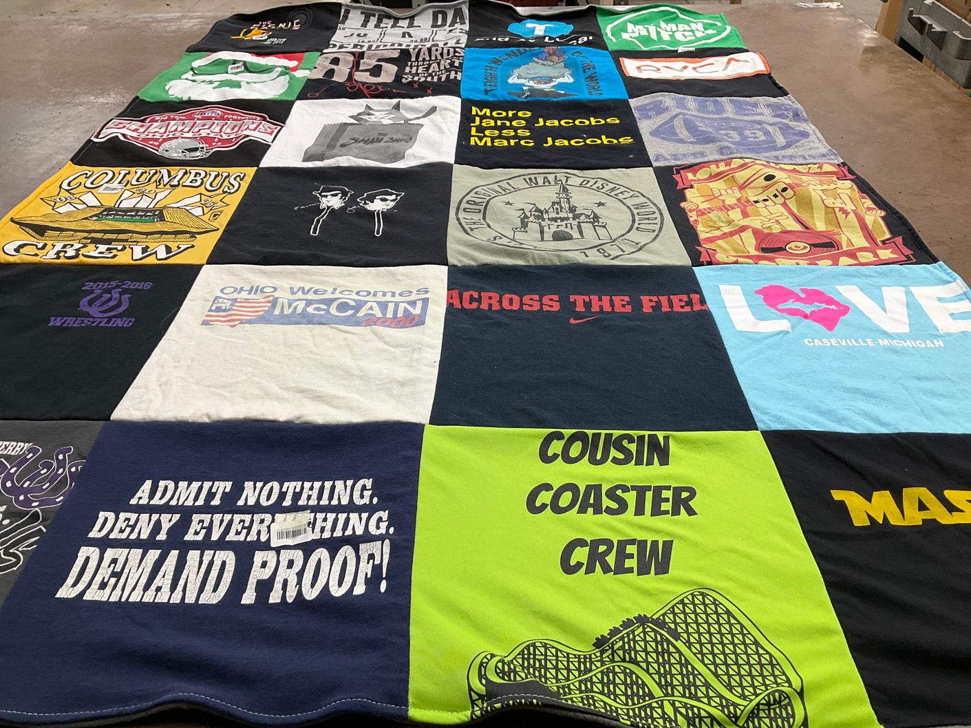 T-shirt quilt from columbus crew, ohio state university by Michelle from WA