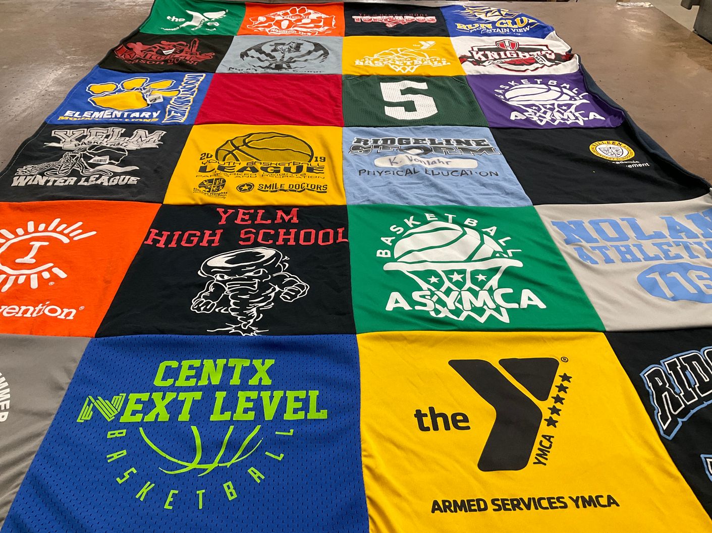 T-shirt quilt featuring centx next level basketball by Yuki from TX