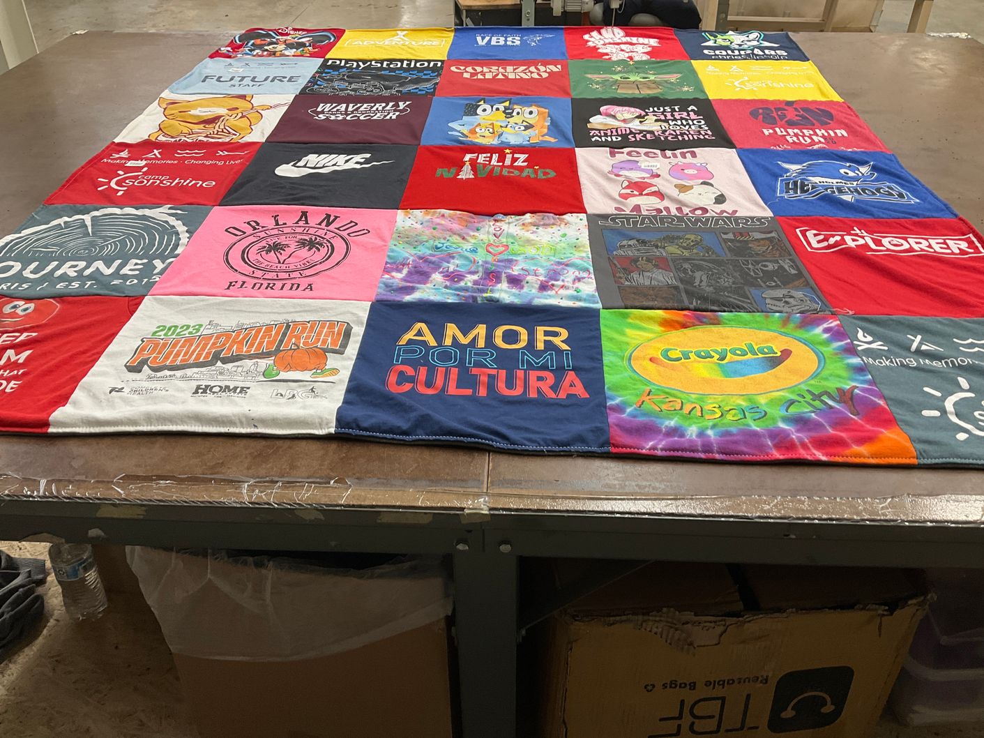 T-shirt quilt from waverly high school by Mona from NE