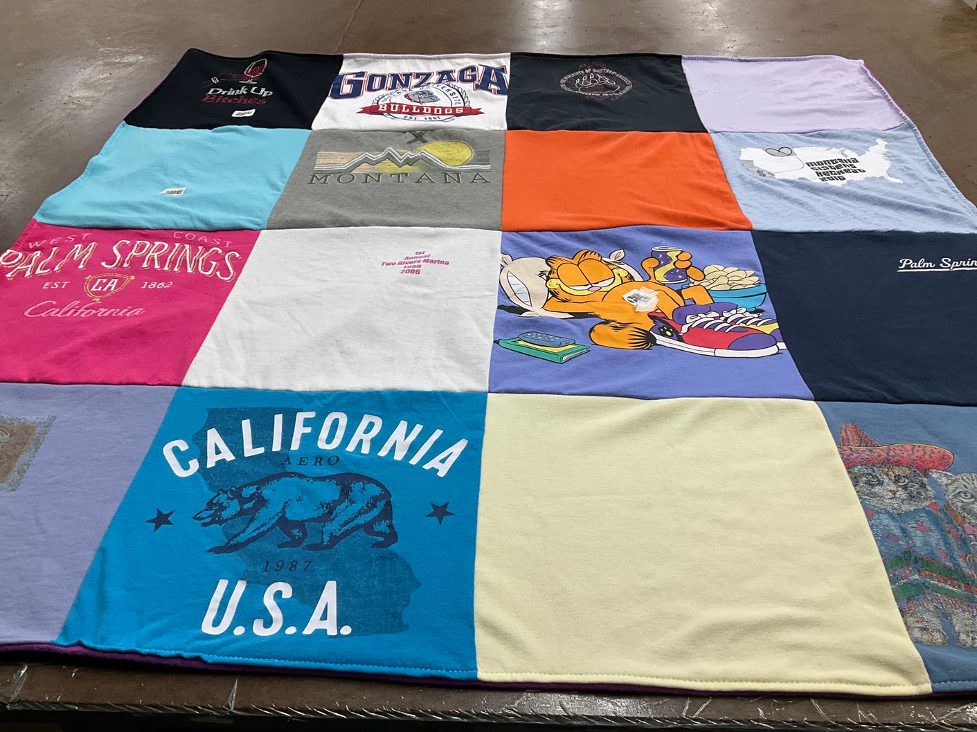T-shirt quilt from gonzaga university by Shelley from WA