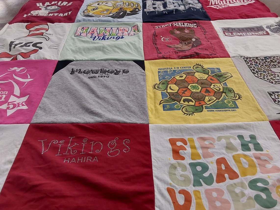 T-shirt quilt featuring vikings by Julie from GA