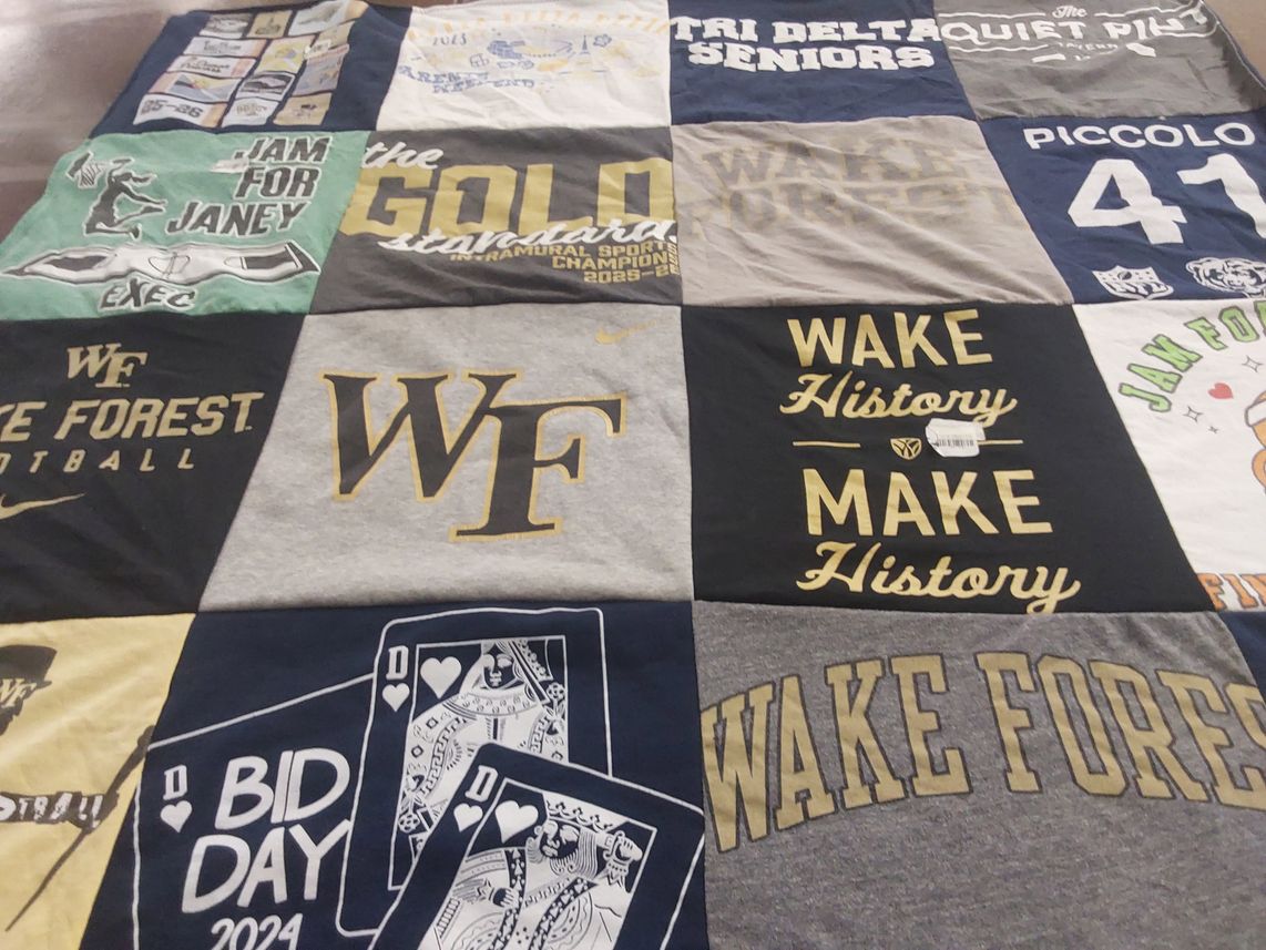 T-shirt quilt featuring wake forest university football by Olivia from TX