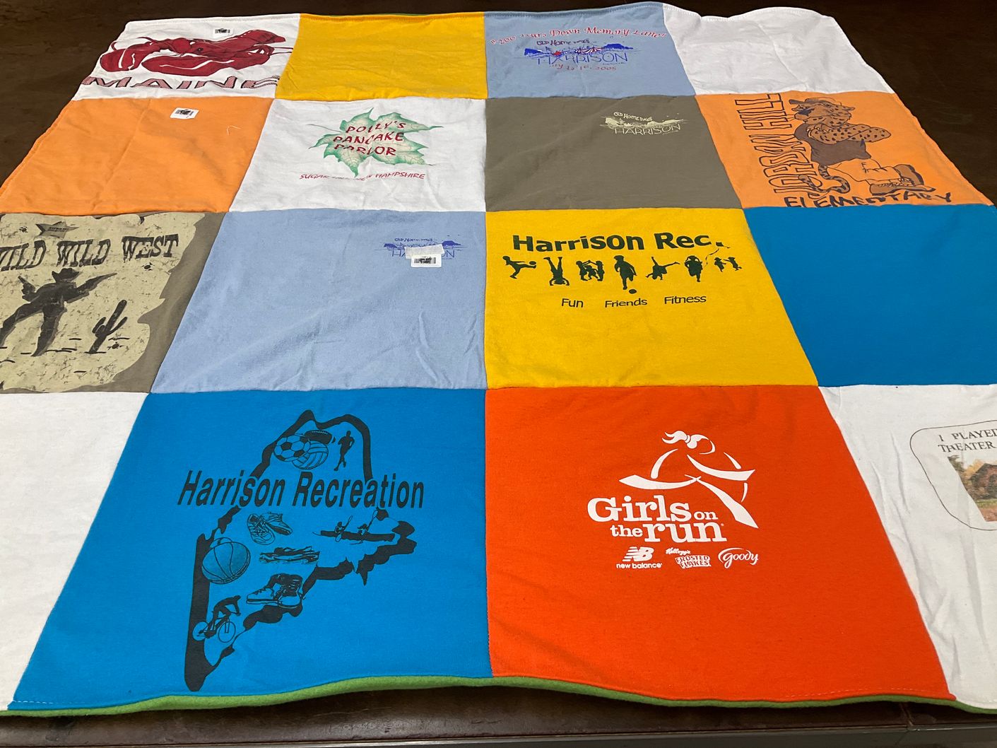 T-shirt quilt from harrison elementary school by Jessica from MN