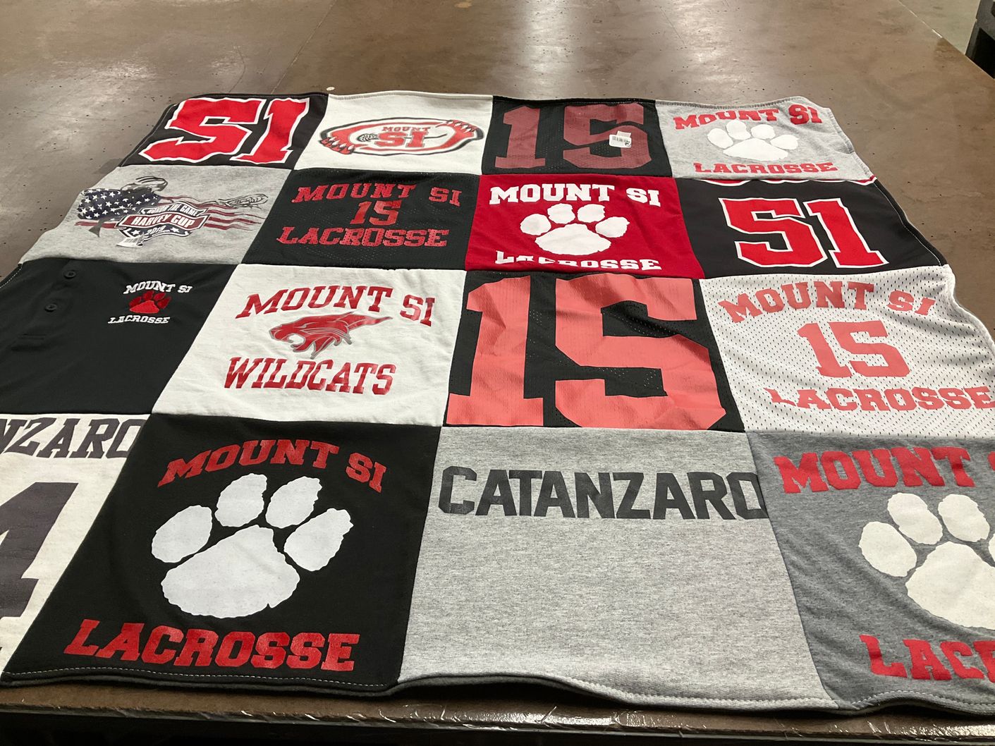 T-shirt quilt featuring mount si wildcats by Melanie from WA