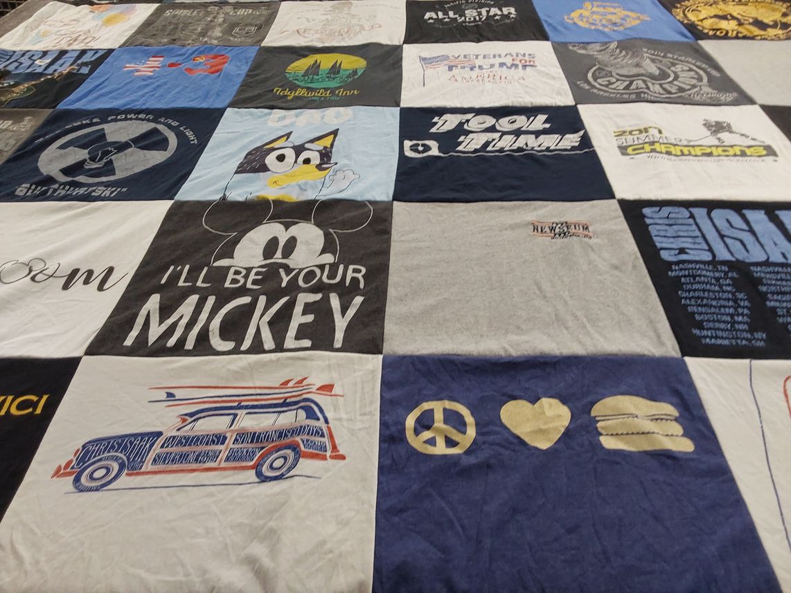 T-shirt quilt with disney, automobiles themes by Justin from SC
