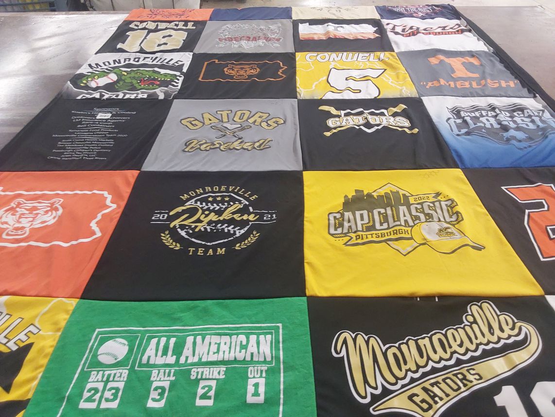 T-shirt quilt featuring monroeville gators by Paula from PA