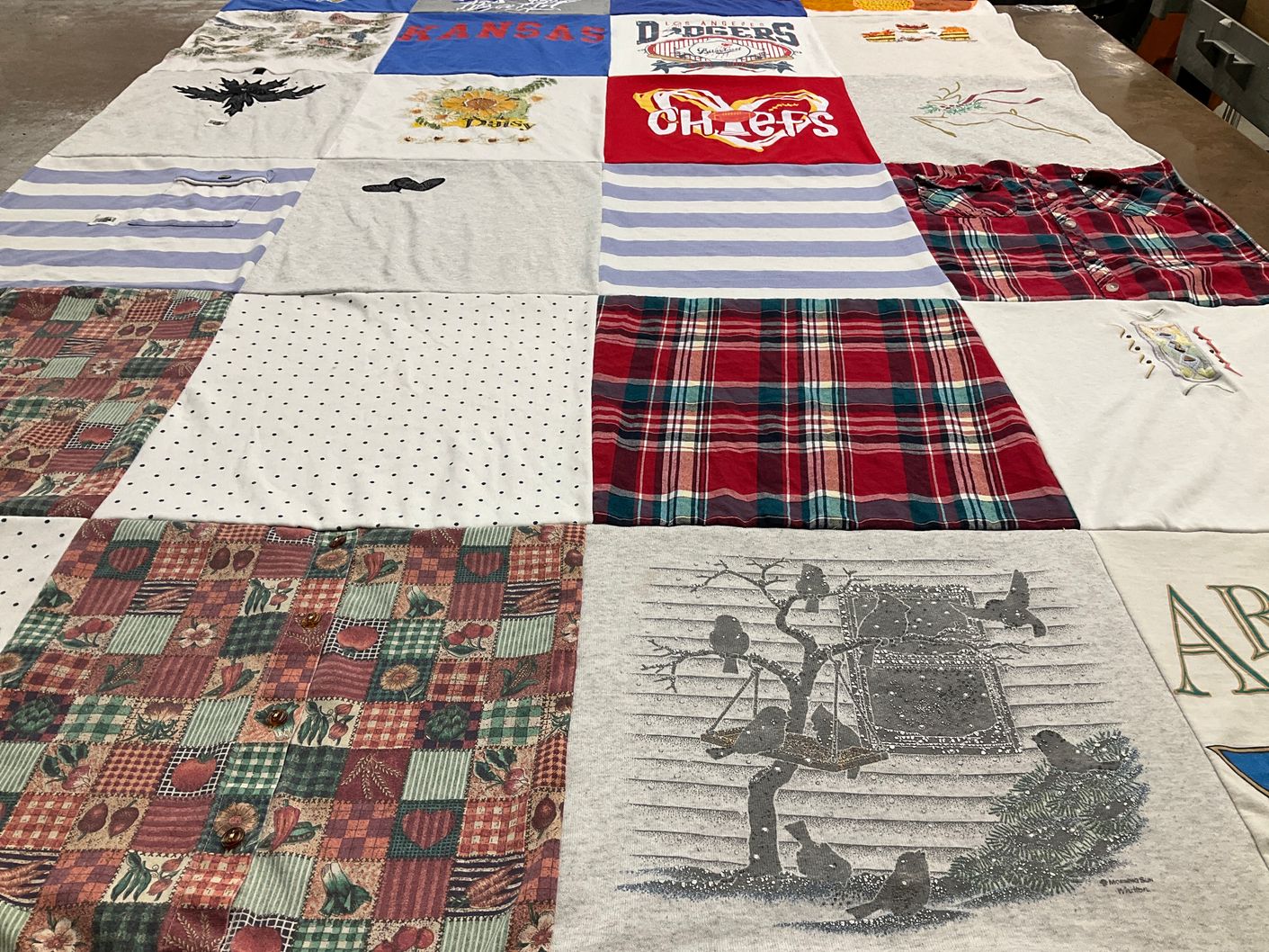 T-shirt quilt with sports, nature themes by Stephanie from KS