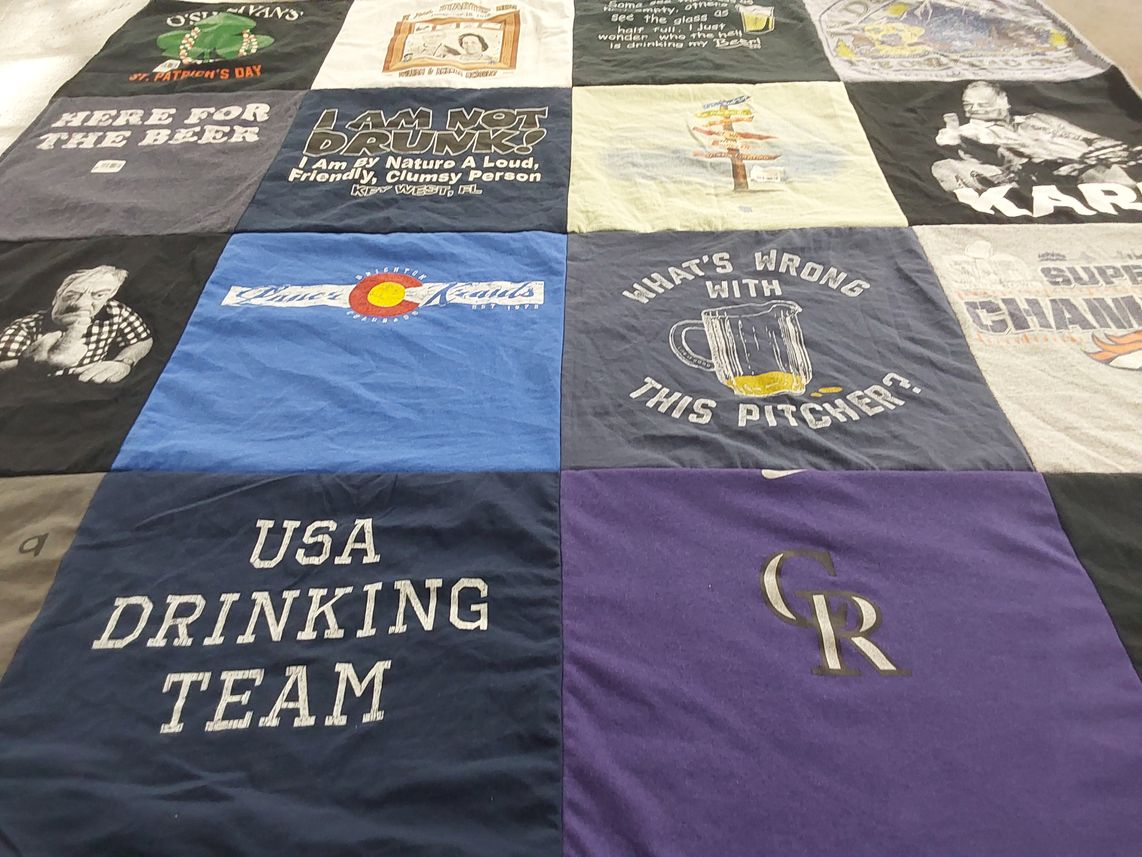 T-shirt quilt featuring colorado rockies by Diann from CO
