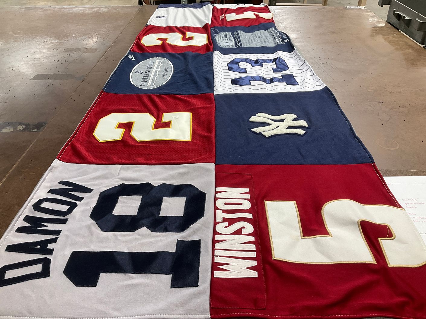 T-shirt quilt featuring new york yankees by Sheila from NY