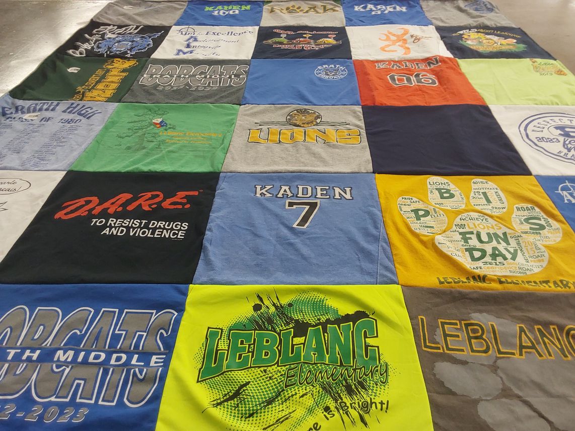 T-shirt quilt featuring bobcats by Ashley from LA